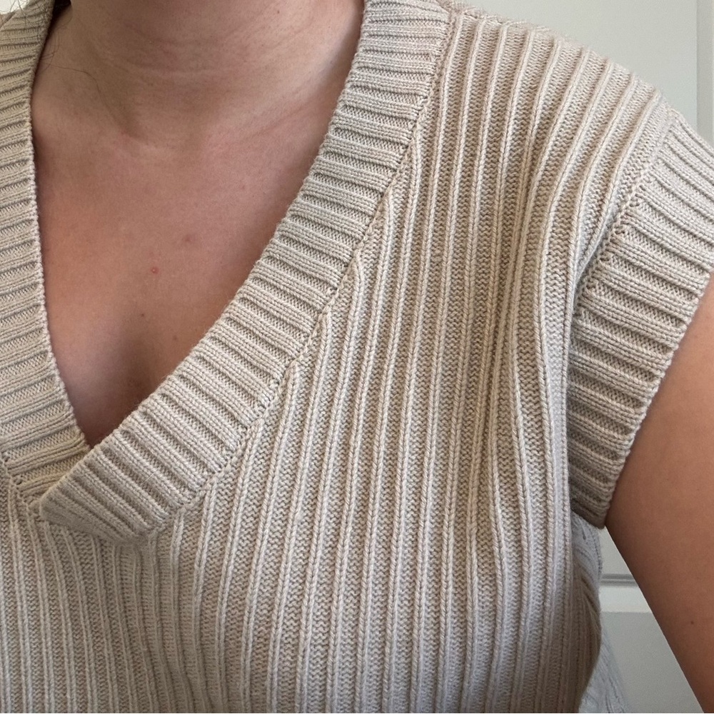 Lioness Cream Ribbed Knit Matching Skirt & Top